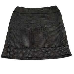 Ann Taylor Pencil Skirt Womens Size 8 Blue Black Gray Circle Pattern EUC Career